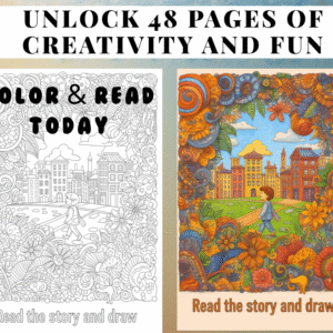 Color & Read: The Coloring and Short Story Book – 48 Fun Pages