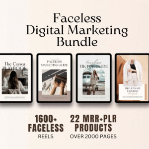 22 Faceless Digital Marketing MRR Products, Faceless Marketing, DFY, Master Resell Rights