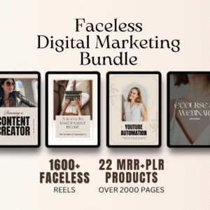22 Faceless Digital Marketing MRR Products, Faceless Marketing, DFY, Master Resell Rights