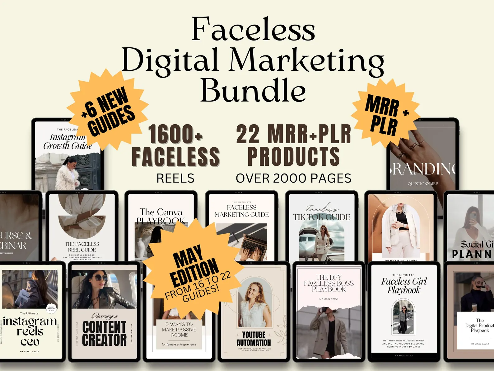 22 Faceless Digital Marketing MRR Products, Faceless Marketing, DFY, Master Resell Rights - Image 4