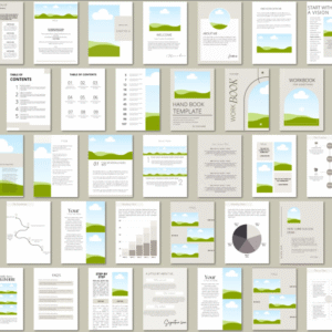 Canva eBook Template, Course WorkBook Template, How to Create e-Book, 250 page book Template + PLR & MRR Rights