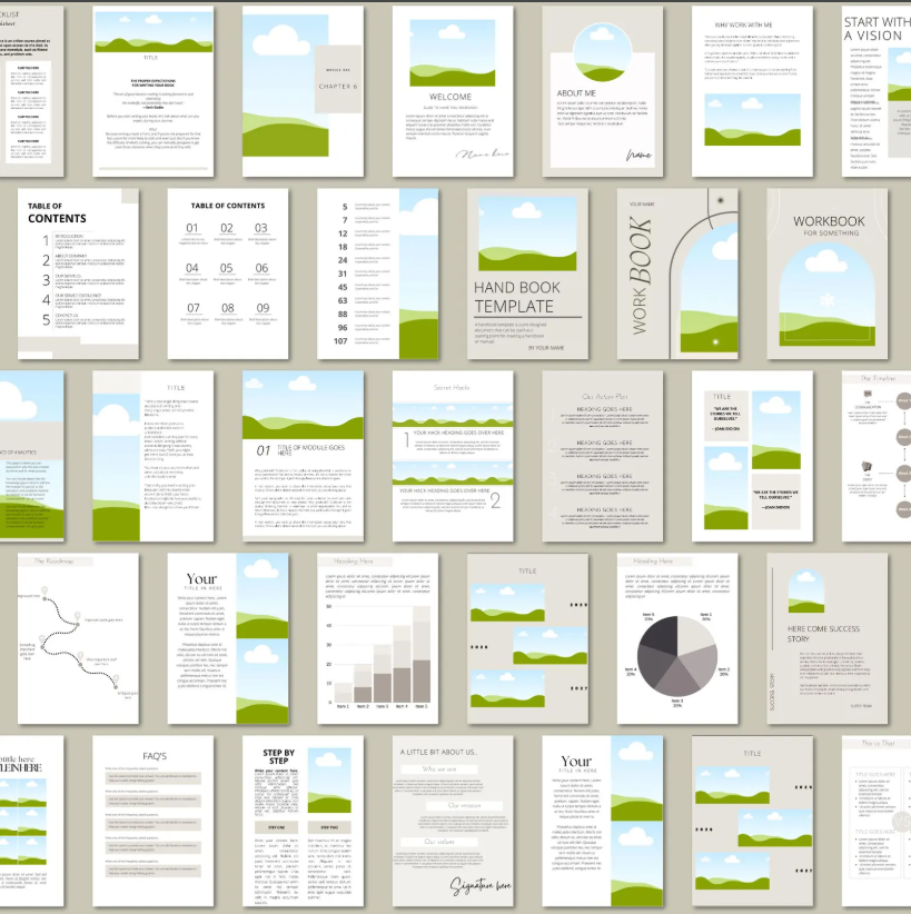 Canva eBook Template, Course WorkBook Template, How to Create e-Book,150 EBook Template Canva + PLR & MRR Rights - Image 6