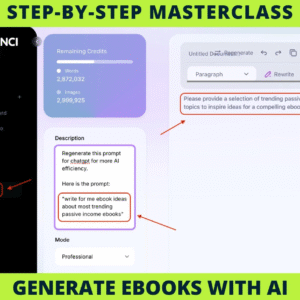 New Generate a complete eBook with AI, step-by-step Masterclass with videos
