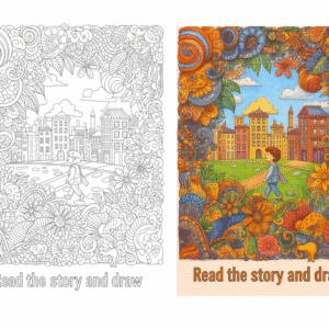 Color & Read: The Coloring and Short Story Book – 48 Fun Pages